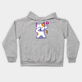 Cute Cat Dabbing Cartoon Kids Hoodie